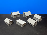 10mm-AW: Log Buildings Set 1