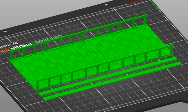 W2-BR: Wood Bridge, Long (with handrail)